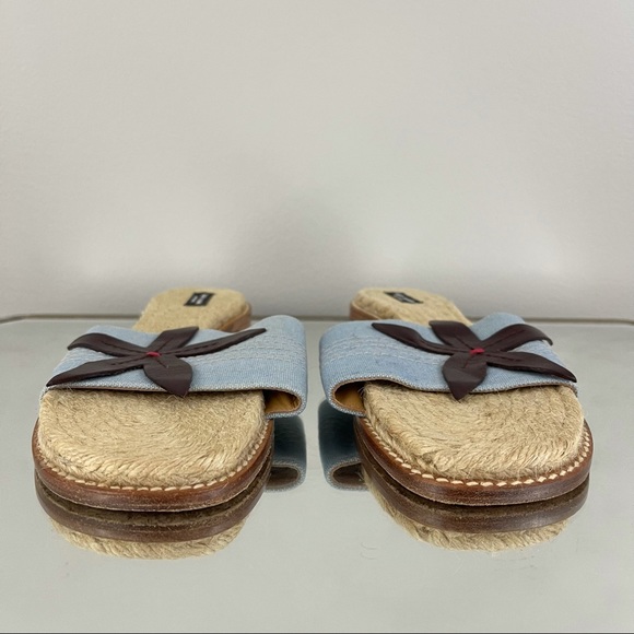KATE SPADE Brown Flower Accent Espadrille Sandal Slides - Picture 3 of 10